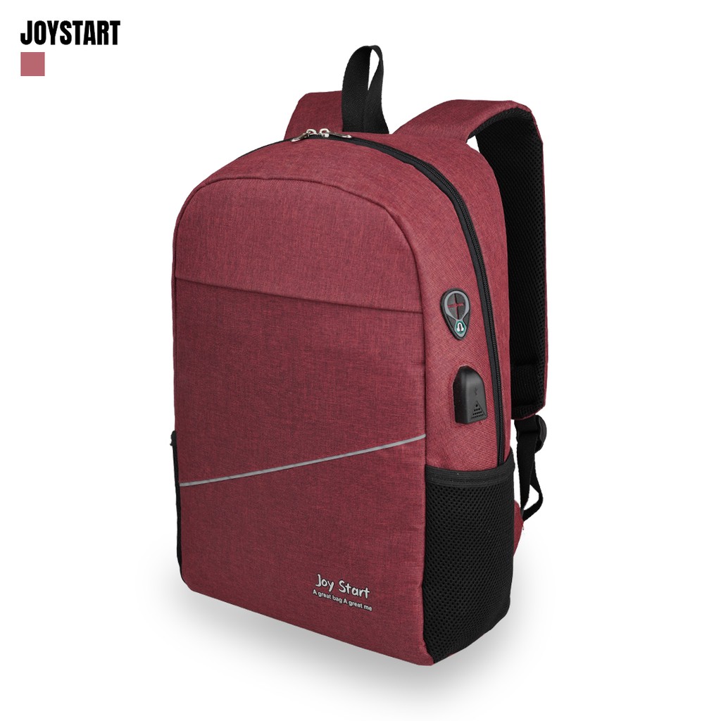 Buy Ransel FREE Tas Selempang / Slempang Joy Start Anti Air & USB Charger Earphone Hole BEST