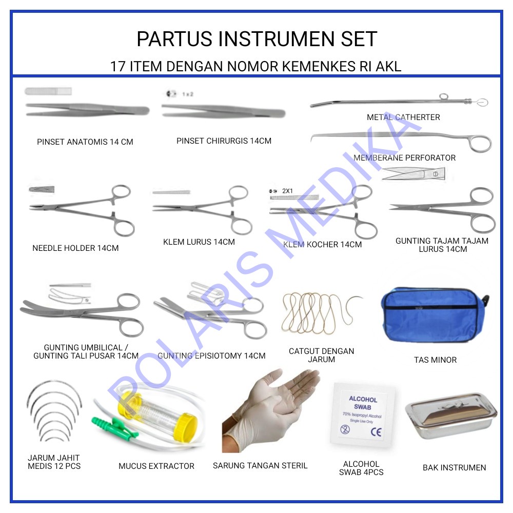 Jual PARTUS SET / MIDWIFERY KIT Indonesia