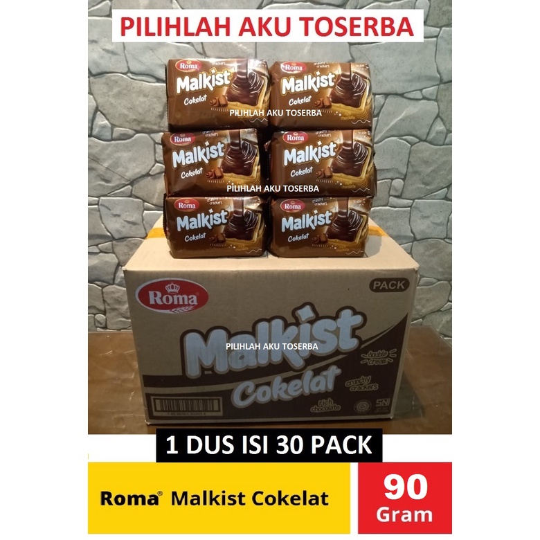 Jual Biskuit Roma Malkist Cokelat Coklat Creakers 90 Gr - 1 Kardus Isi 30 | Shopee Indonesia