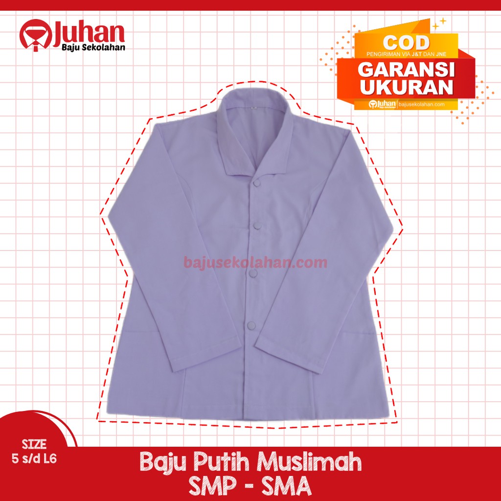 Jual SERAGAM PUTIH SMP SMA KEMEJA PUTIH SMP SMA BAJU SERAGAM MUSLIMAH BAJU  PUTIH LENGAN PANJANG SMP SMA Indonesia|Shopee Indonesia