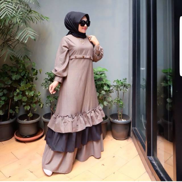 GAMIS REMPEL TINGKAT 3 | Shopee Indonesia