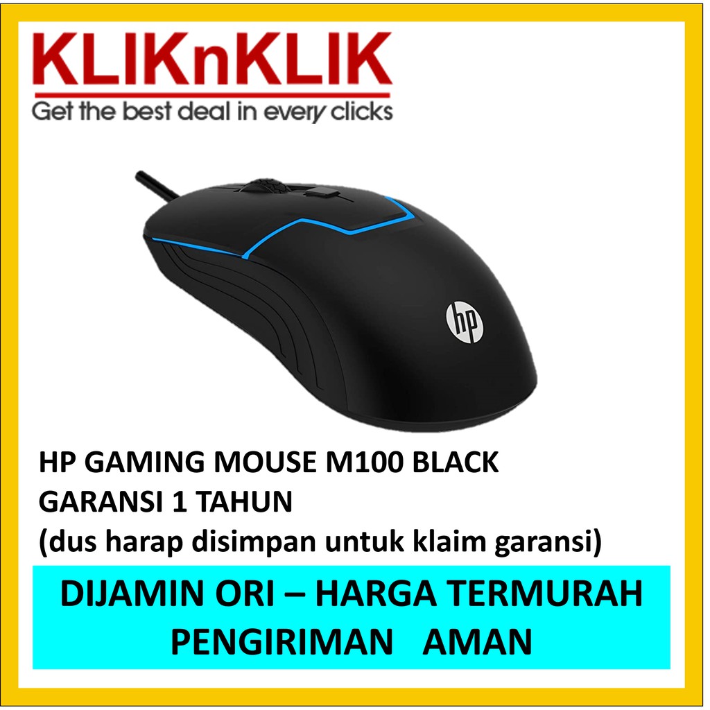 Jual AKSESORIS HP GAMING MOUSE M100 BLACK GARANSI 1 TAHUN (dus