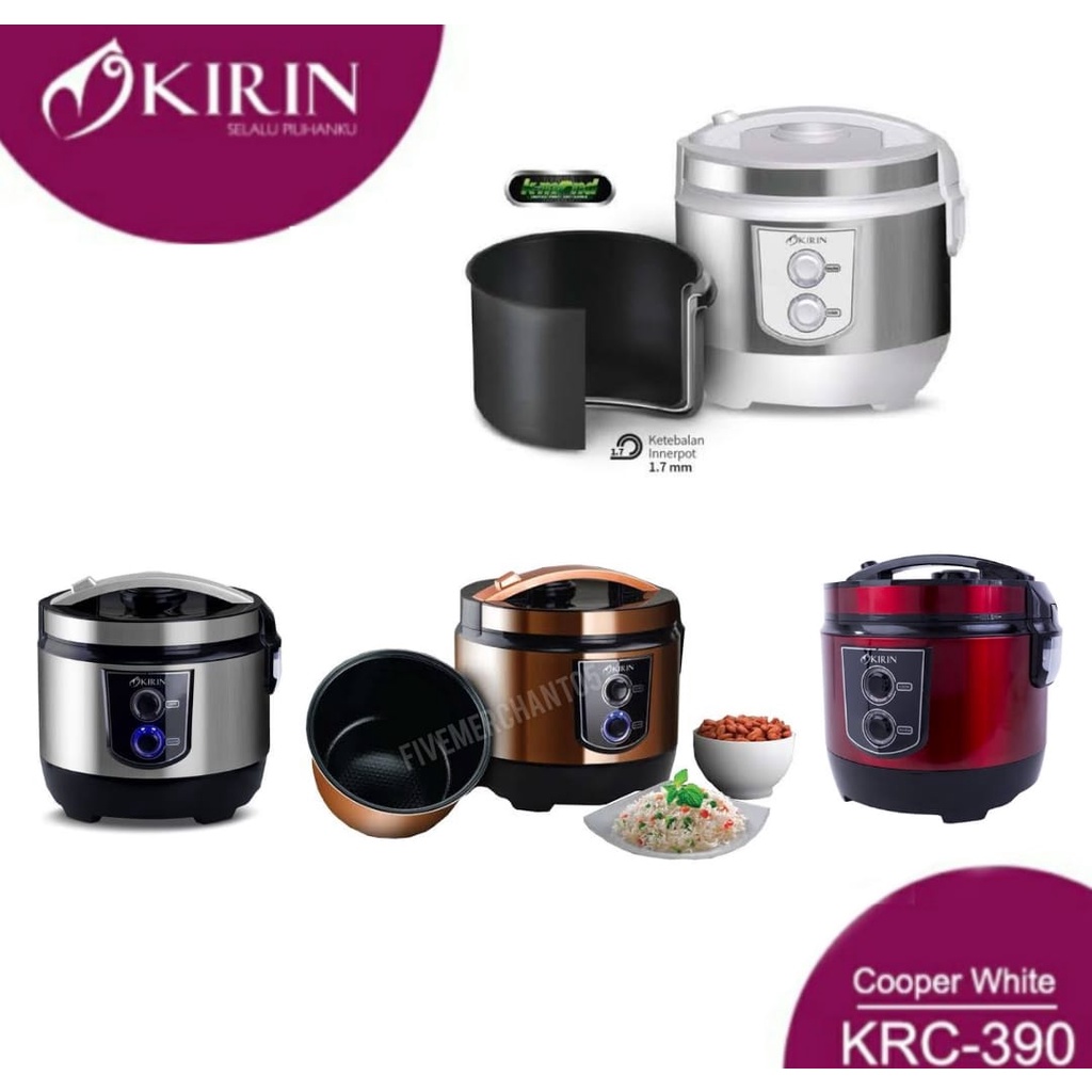 Jual Rice Cooker Kirin KRC 390 CR 2 L Magic Com Kirin KRC 390 HA
