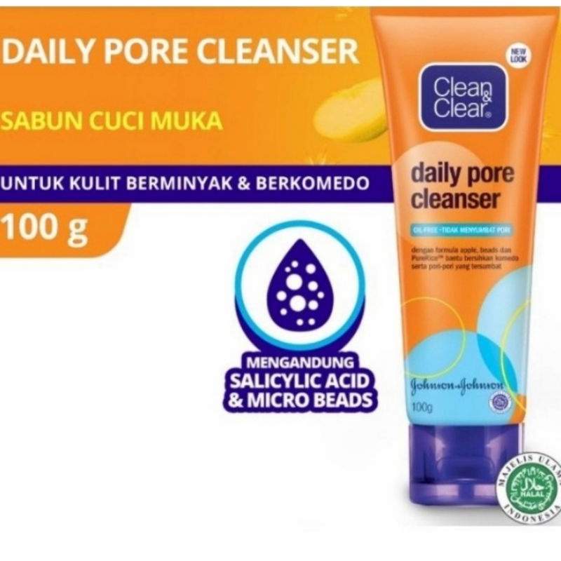 Jual Clean and Clear Facial wash Daily Pore Cleanser 100ML Shopee