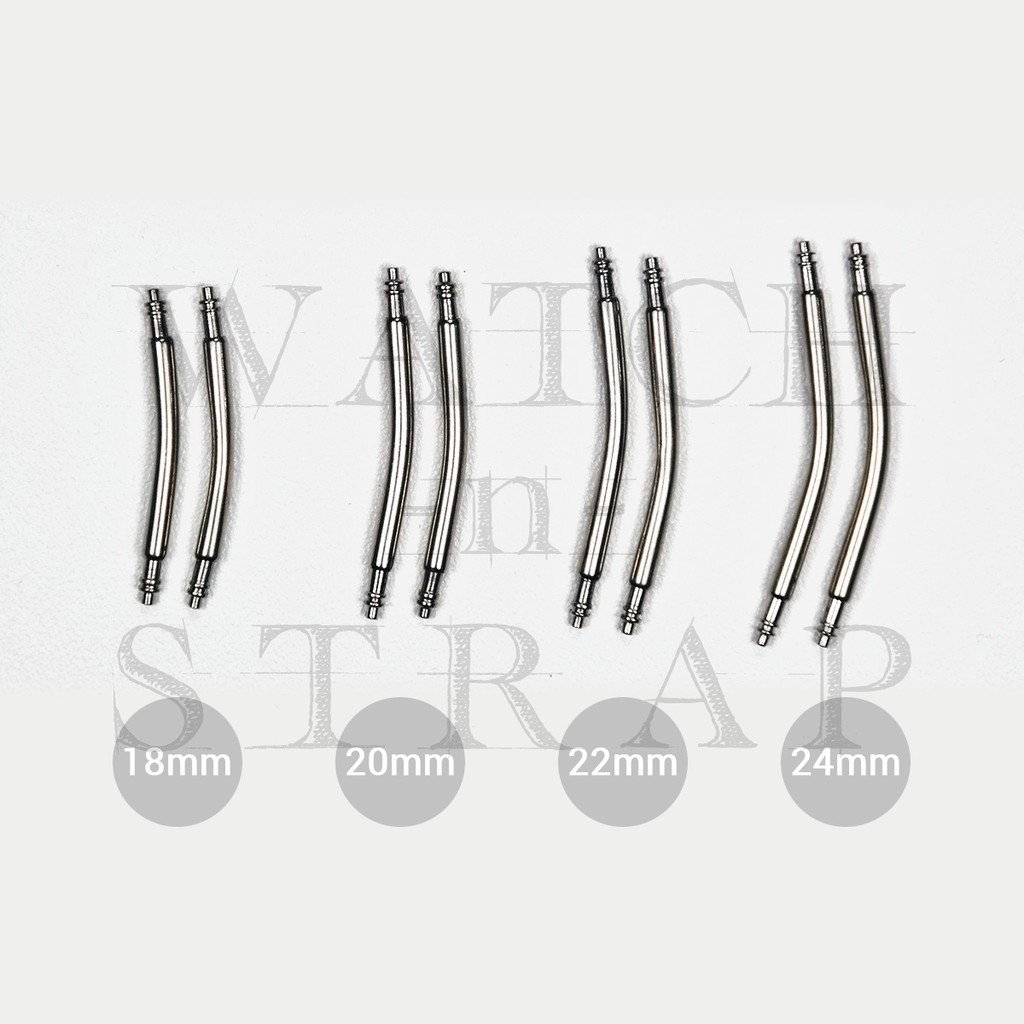 Jual Curved Spring Bar watch strap jam tangan 18mm 20mm 22mm 24mm