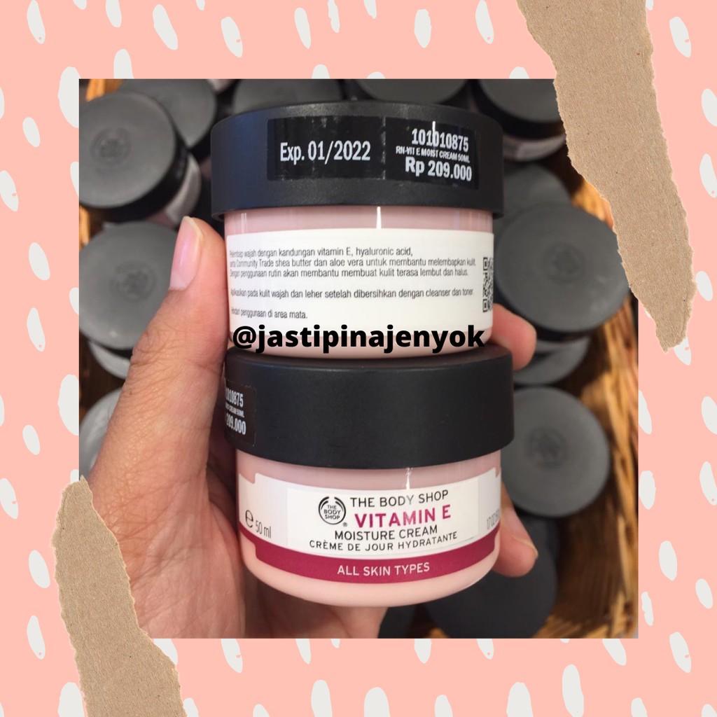 Jual The Body Shop Original Vitamin E Moisture Cream 50ml (100 ORIGINAL) Shopee Indonesia