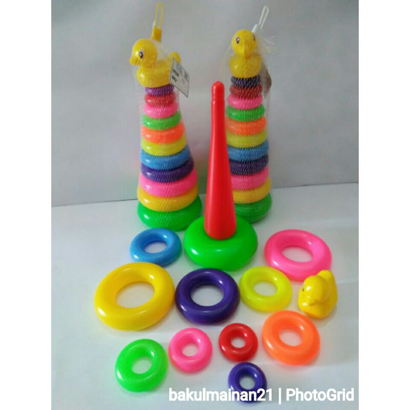Jual Mainan Anak Ring Donat Susun / Donat Kerucut Indonesia|Shopee Indonesia