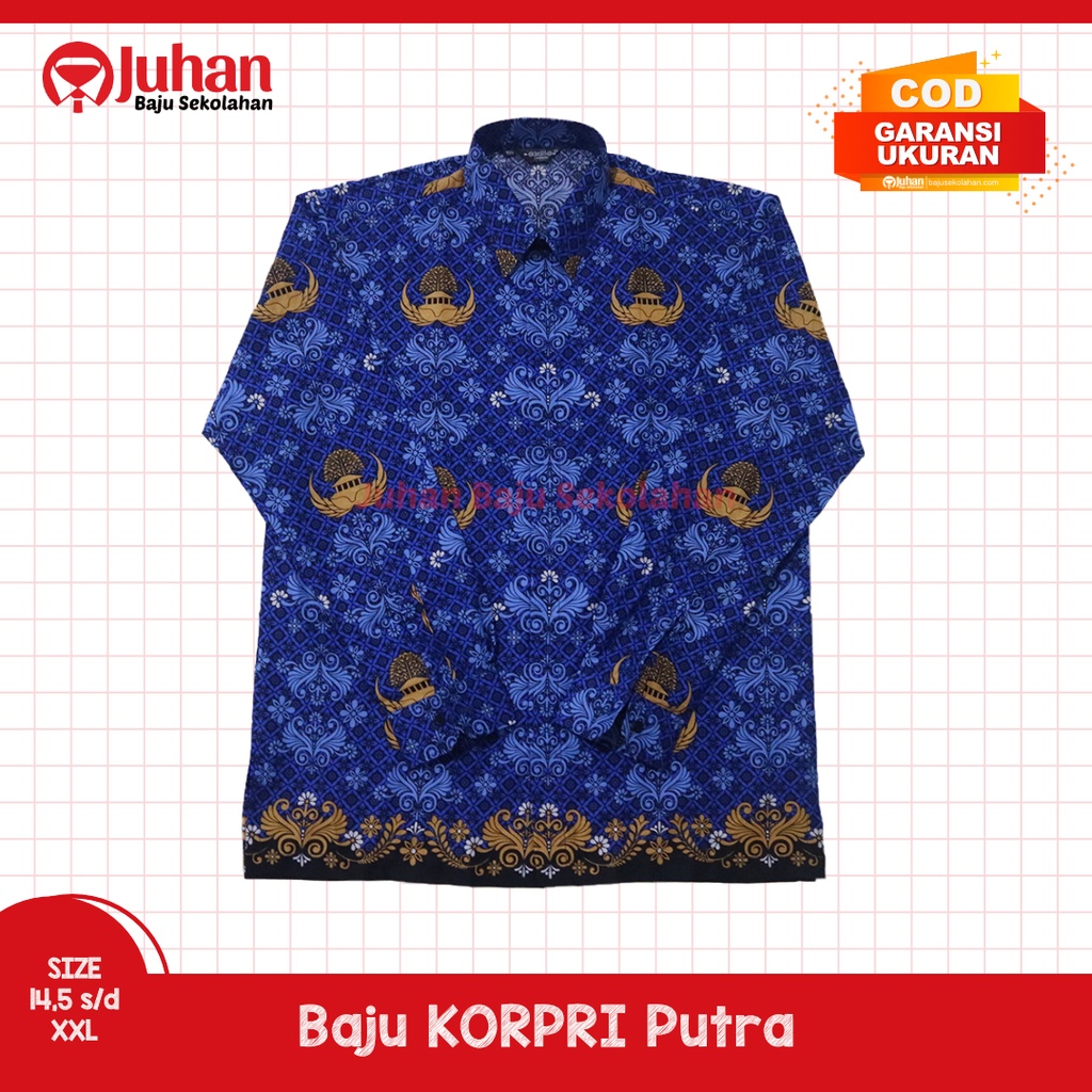 Jual Kemeja Korpri Terbaru 2022 Batik KORPRI ASN Seragam Korpri PNS Pria Baju Korpri Seragam