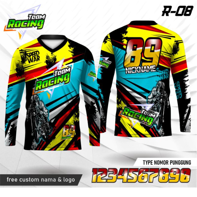 Jual Jersey Racing Team Kaos Balap Motor/Mobil/Trail Lengan Panjang #A | Shopee Indonesia