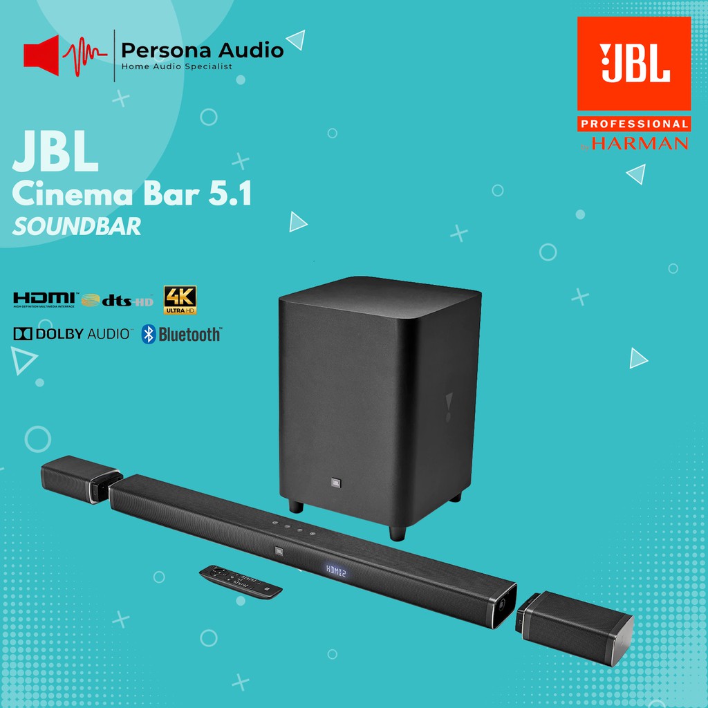 Jual JBL Bar 5.1 Surround Soundbar with Multibeam Sound Technology