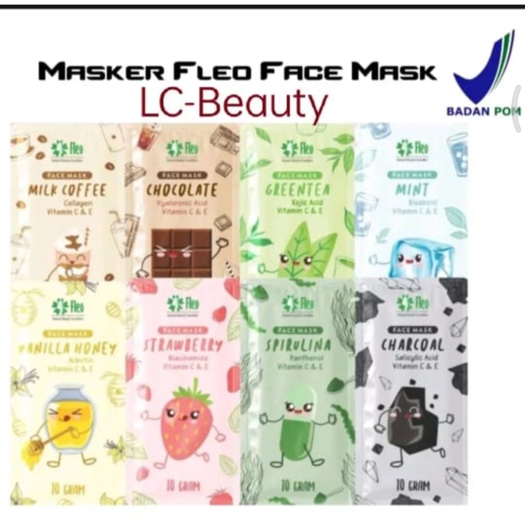 Jual Fleo Wash Off Face Mask by Fleo / Masker Wajah Bubuk by Fleo 10gr