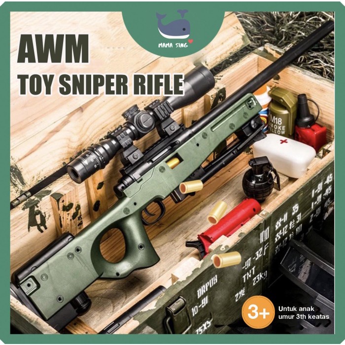 Jual Pistol Mainan Anak Awm Senapan Rifle - Sniper Pubg - Berkualitas | Shopee Indonesia