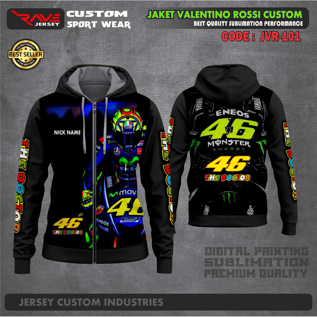 Jual Jaket Valentino Rossi Jaket Balap Jaket Motor Jaket Rossi Jaket Rossi Printing Jaket Valentino | Shopee Indonesia