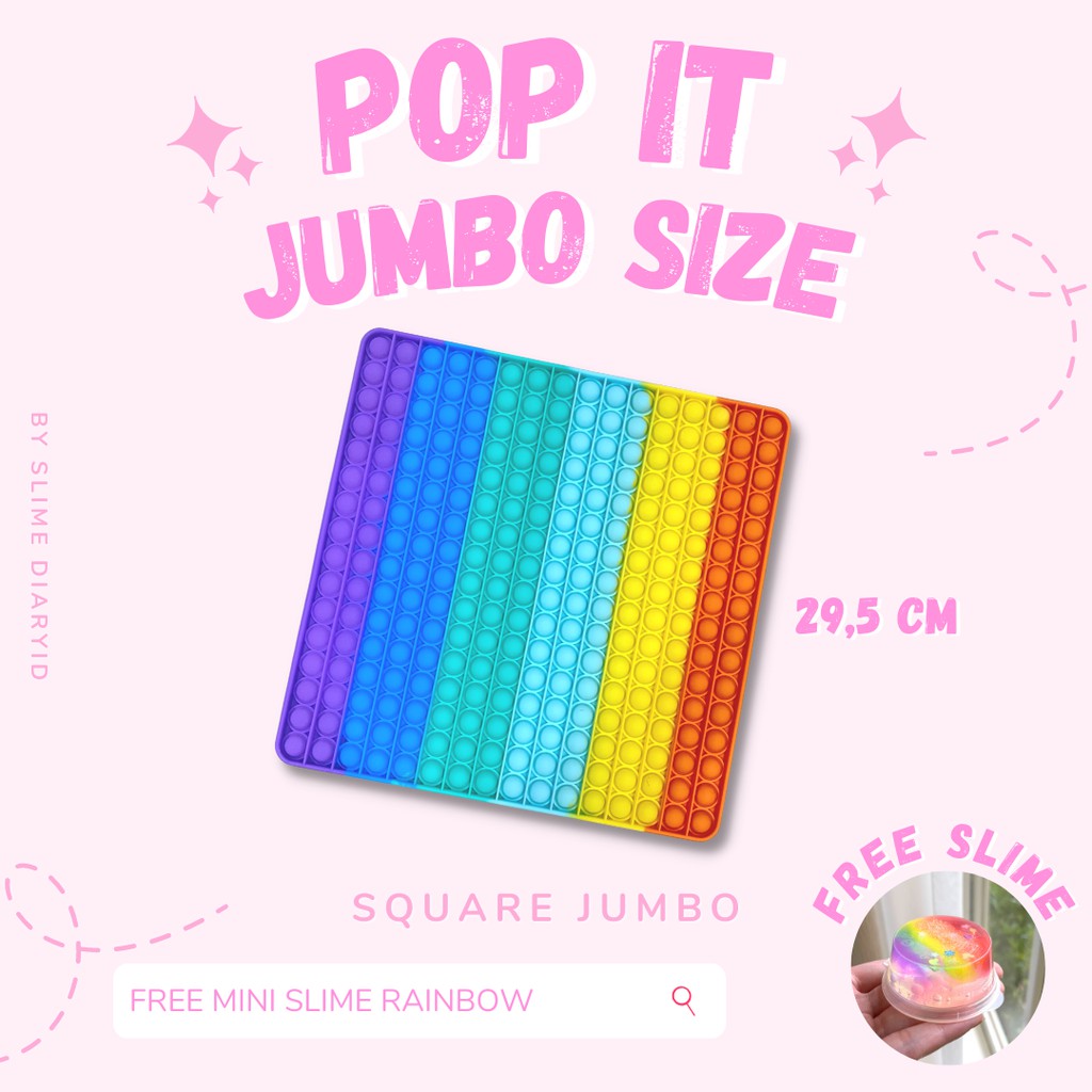 Jual Pop It Jumbo Size Rainbow murah Shopee Indonesia