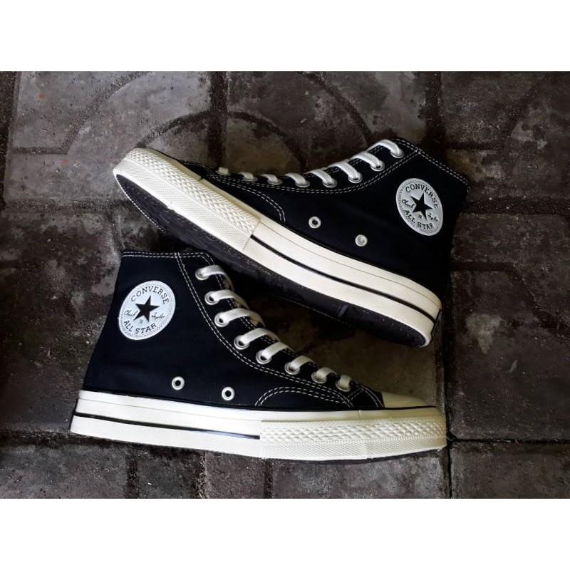 Jual Sepatu Converse All Star Chuck Taylor Classic High Black White Premium Original- Sepatu Sekolah | Shopee Indonesia