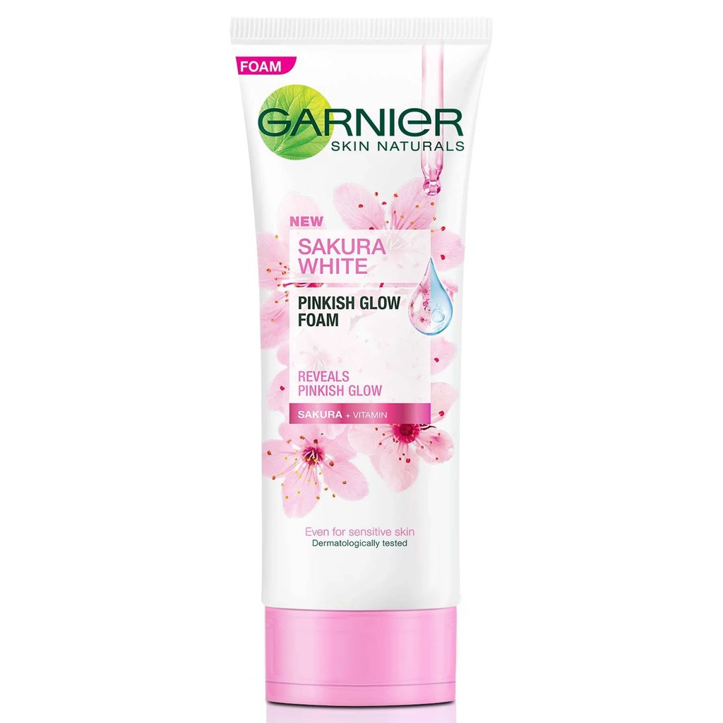 Jual Garnier Sakura White Pinkish Glow Foam Facial Wash Pembersih Muka