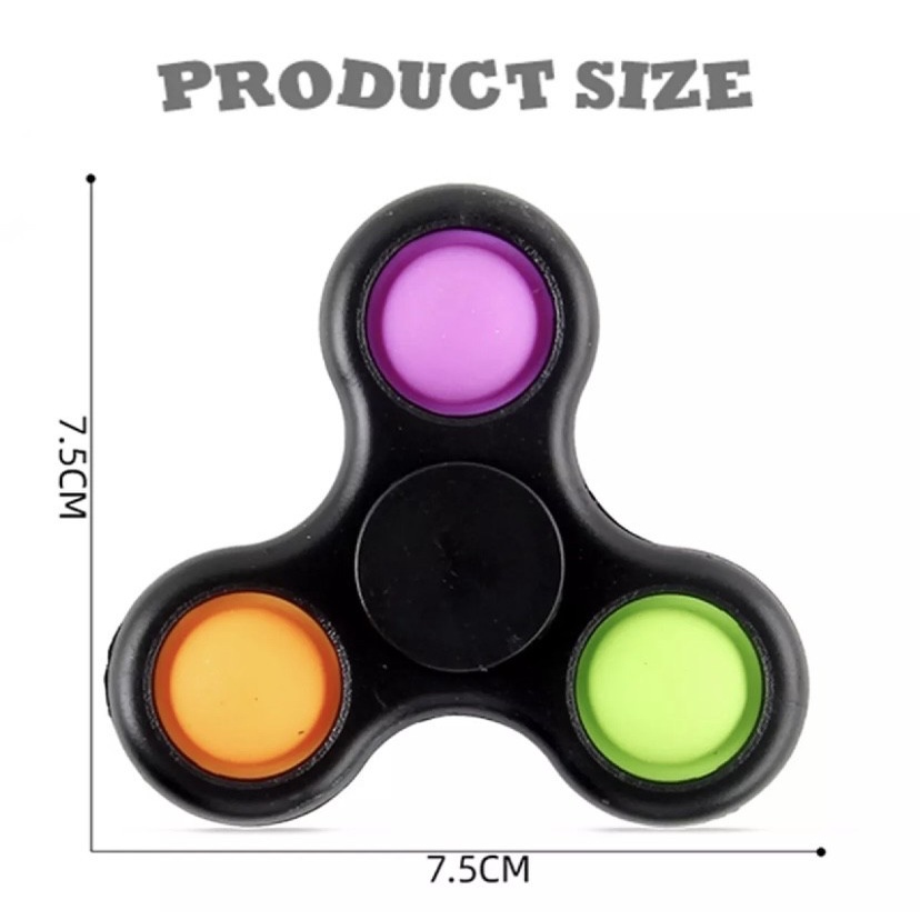 Jual Baru Spinner Pop It 3 Fidget Mainan Anak Spinner Pop Its 3 Lubang | Shopee Indonesia