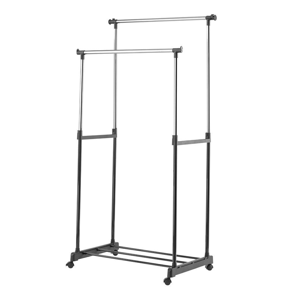 DOUBLE Rod Rack Gantung 2 Lapis rak Serbaguna Baju Gantungan Laundry