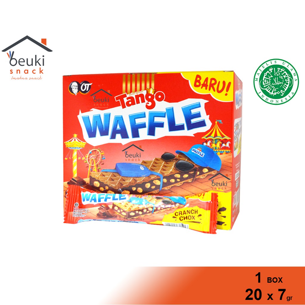 BOX Tango Waffle Cranch Chox Wafer Sandwich Rasa Coklat Halal MUI