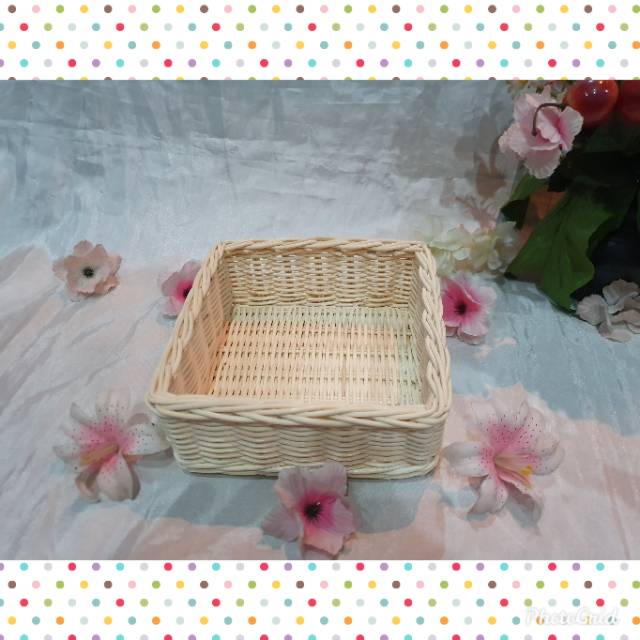 K55S Keranjang rotan kotak S 15x6cm hampers parcel