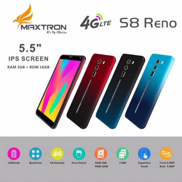 MAXTRON S8 RENO RAM 3/16GB GARANSI RESMI 1 TAHUN Shopee