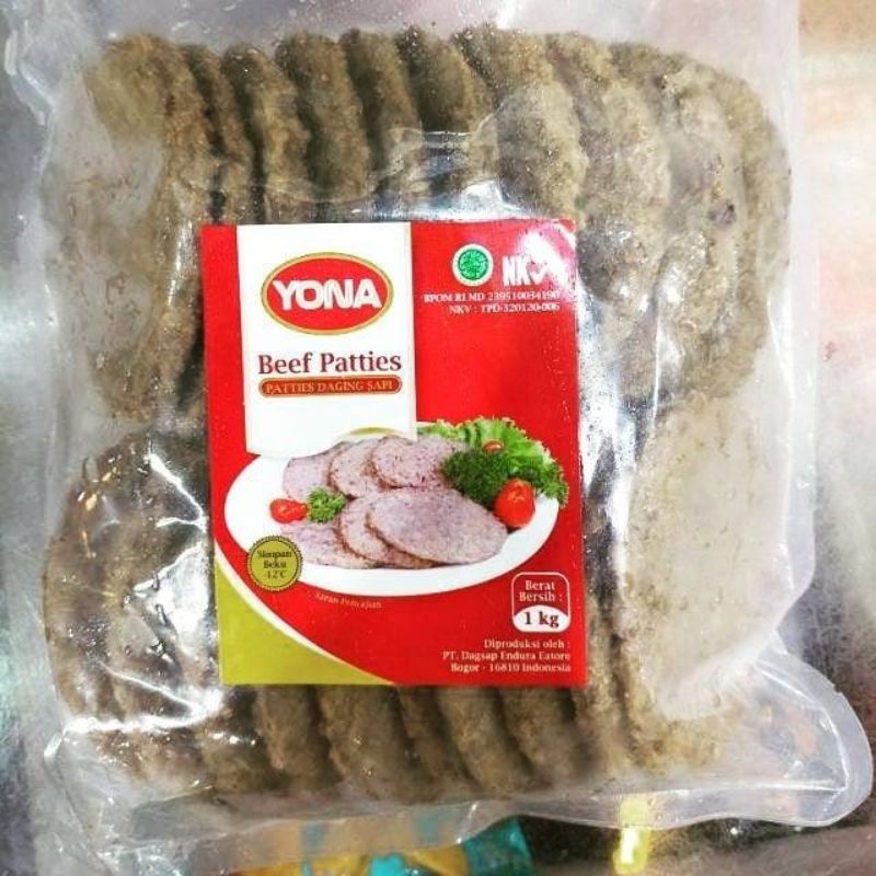 Jual Yona Beef Patties 1 kg Yona Beef Patties 500 gram Shopee Indonesia