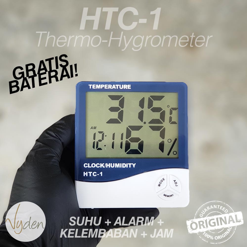 HTC1 HTC1 Thermometer Hygrometer Digital Termometer Pengukur Suhu