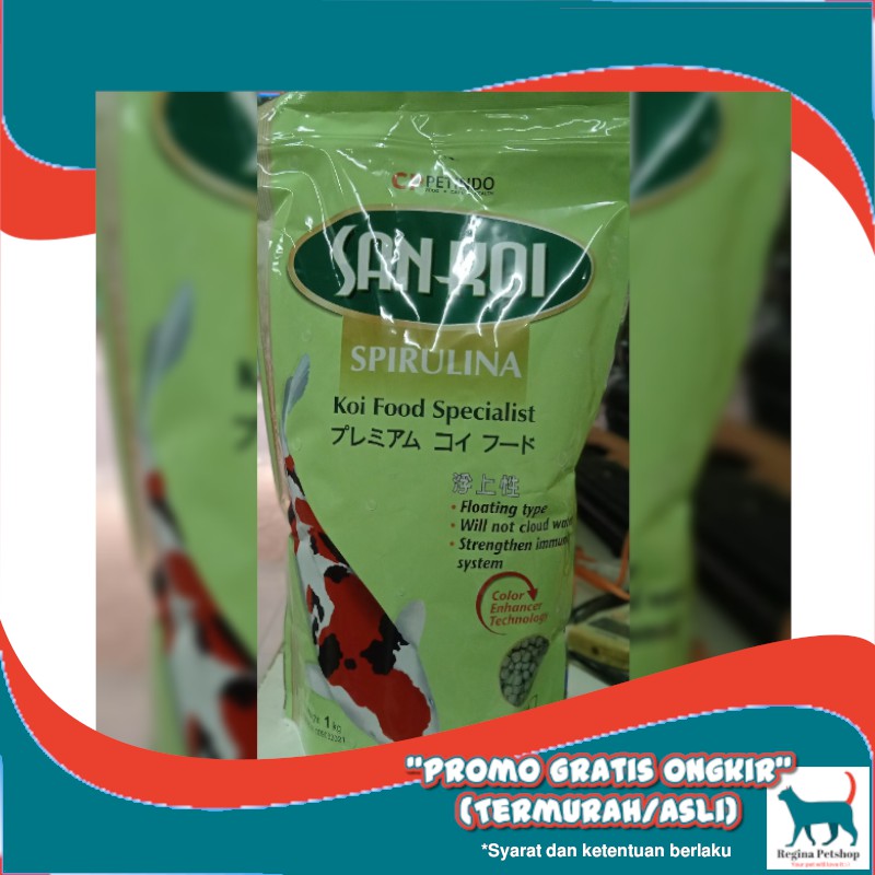 Jual Sankoi Spirulina Makanan Ikan Koi Fish Food Pakan Pelet Ikan Koi