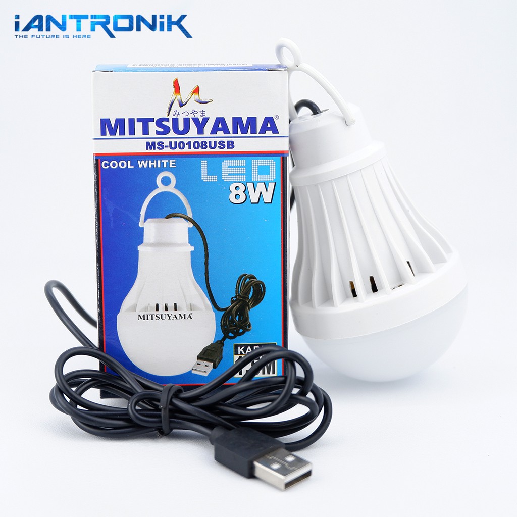 lampkabel Jual Bohlam Usb 8 Watt Led Lampu Emergency Lamp / Kabel 1.5 Meter Mitsuyama Indonesia|Shopee Indonesia