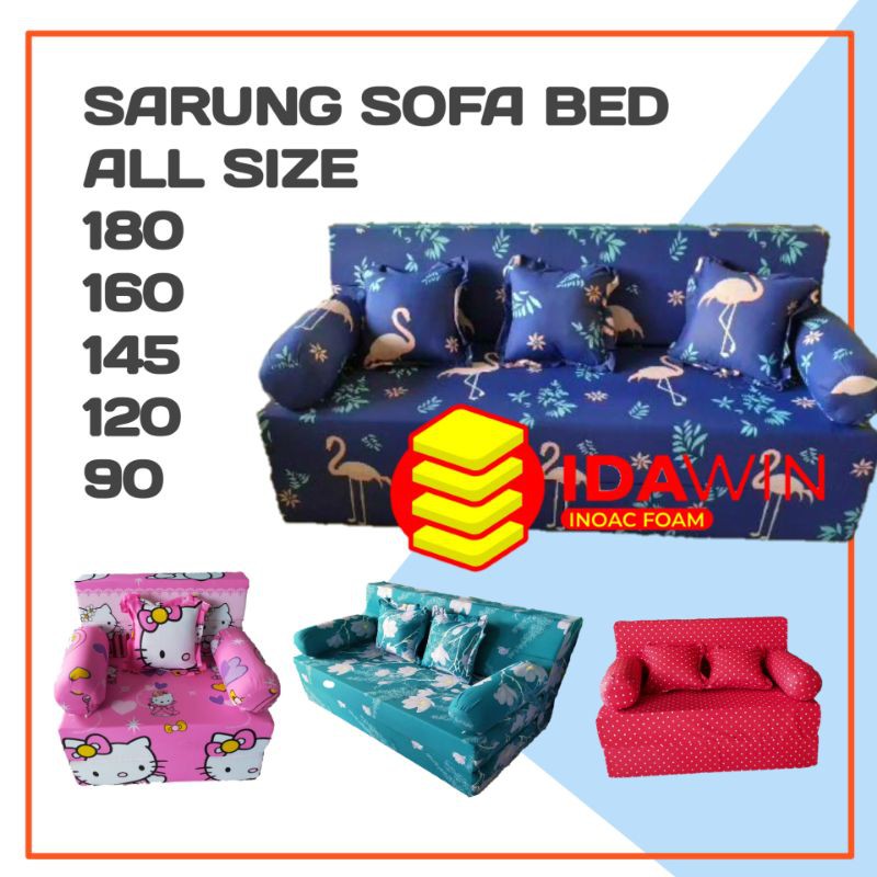 Jual Cover Sofabed Sarung Sofa Bed Urung Resleting Harga Murah Cod Sho