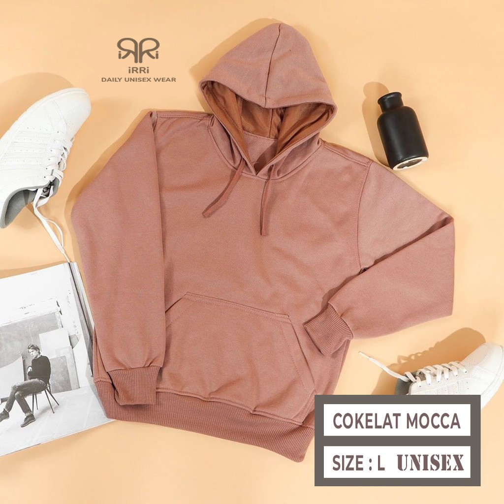 Jual Hoodie Jumper Coklat Mocca 100% Cotton Fleece | Shopee Indonesia