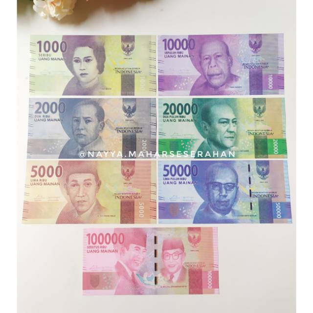 Jual Uang Mainan Accesories Bahan Mahar Scrapbook Bahan Craft Uang Replika Mainan Anak Diy /10 Lembar | Shopee Indonesia
