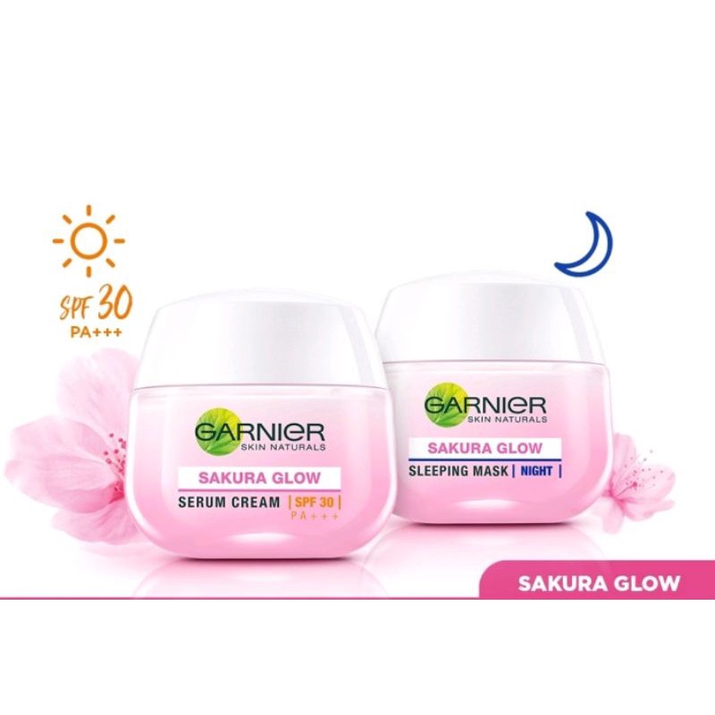 Jual GARNIER Sakura Serum Day Cream / Night Cream krim siang krim malam