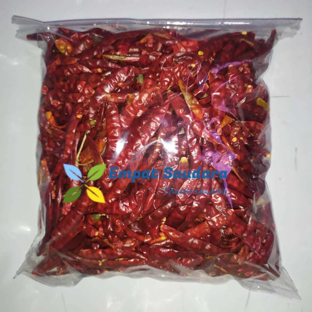 (CABE TEJA) CABE KERING / CABE CAPLAK TANPA TANGKAI GRADE A KEMASAN