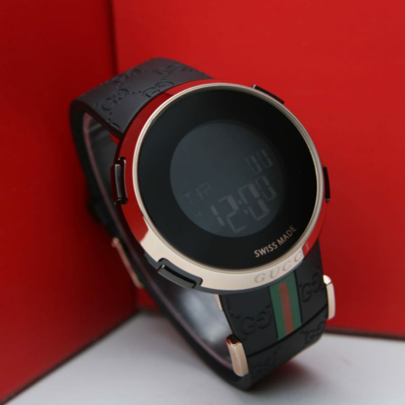 Jual GUCCI Jam Tangan Unisex Digital Rubber Strap 42mm Shopee Indonesia