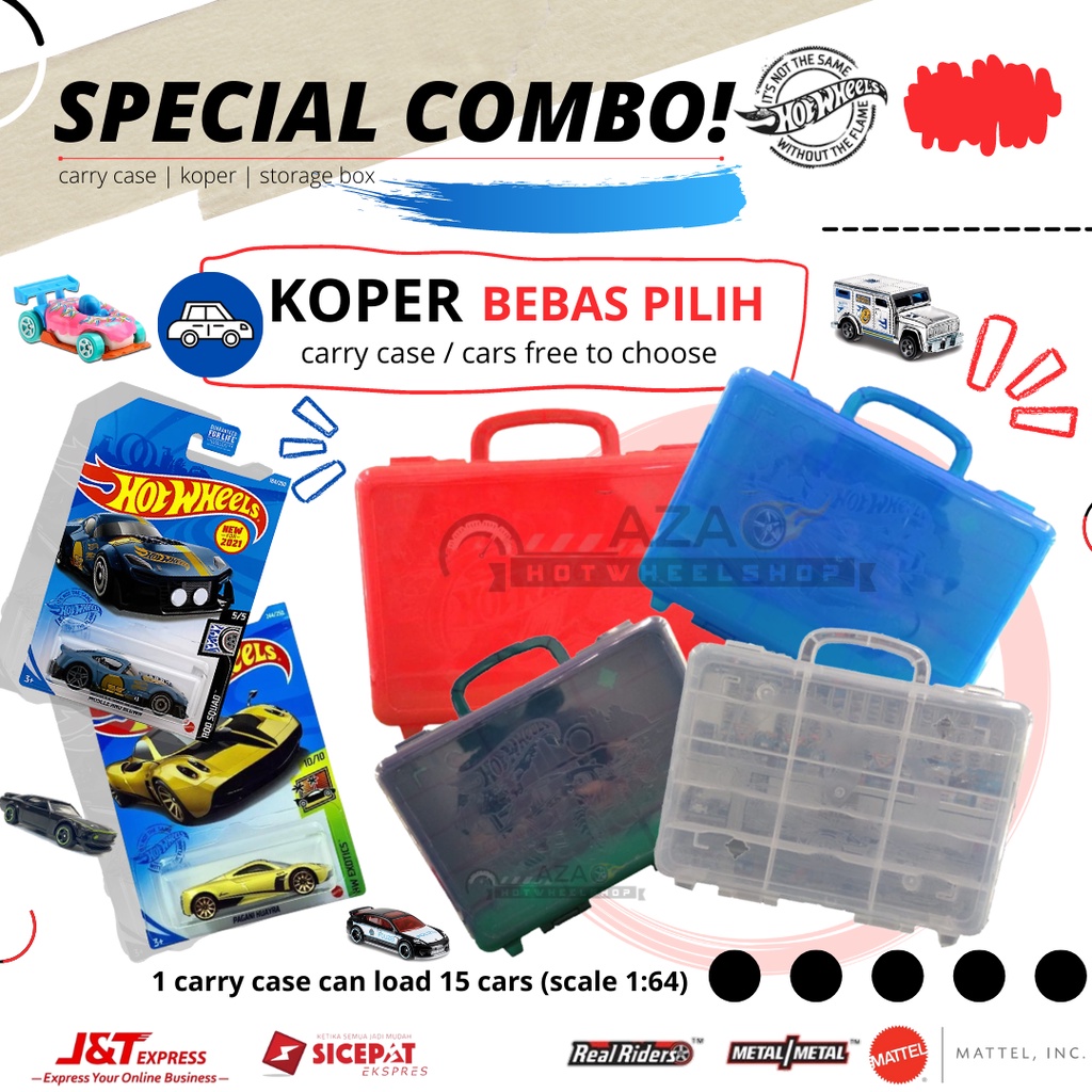 Jual SPECIAL COMBO HEMAT! KOPER HOT WHEELS CARRY CASE BOX