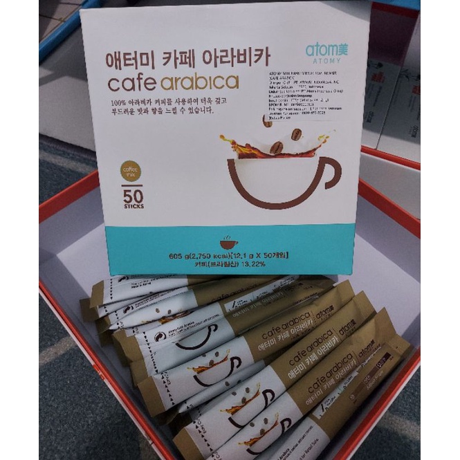 Jual Cafe Arabica Atomy Kopi Arabika Korea 1 box isi 50 sachet Shopee