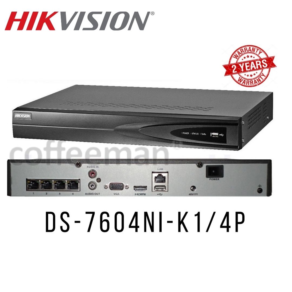 Jual Hikvision Nvr 4Ch 4 Channel Ds-7604Ni-K1/4P Cctv Kamera 4K Dvr Network | Shopee Indonesia