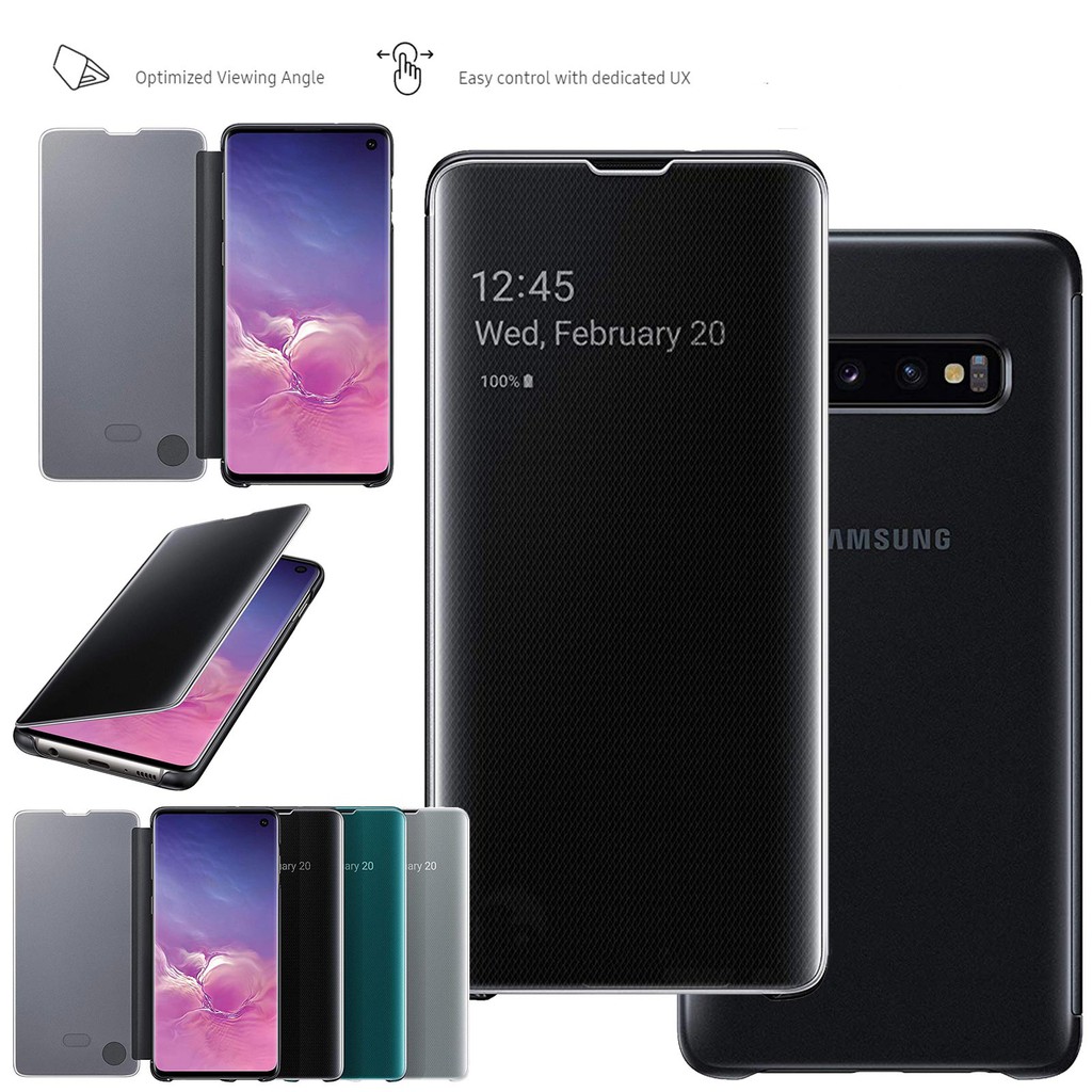 Jual Clear View S10 Plus S10+ S10Plus Samsung Clear View Cover Galaxy Original100%Asli | Shopee Indonesia