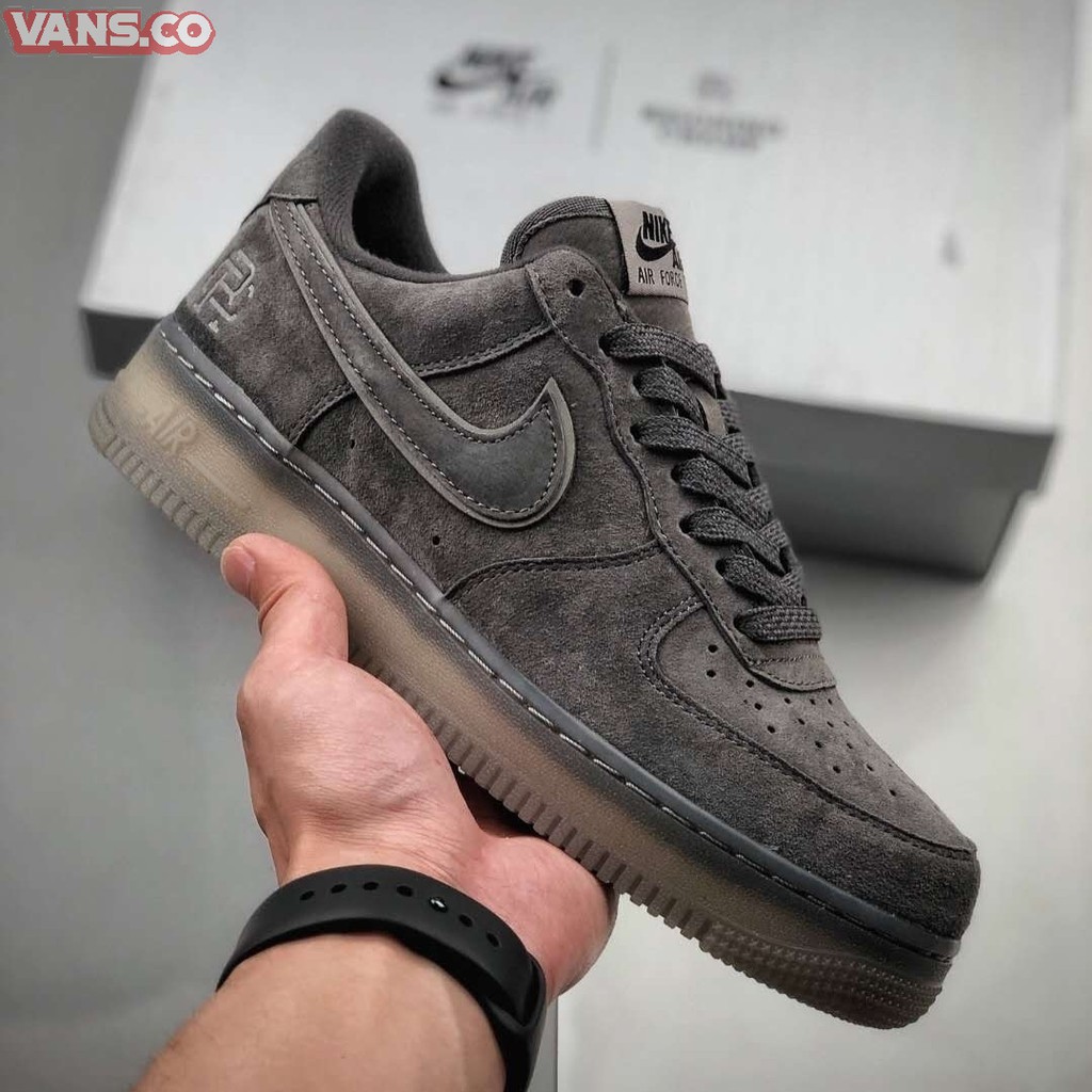 Jual Sepatu Nike Air Force 1 Low Reigning Champ Dark Grey Black Reflective | Shopee Indonesia