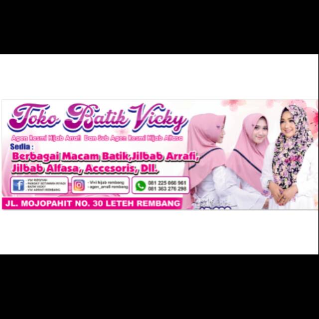 Desain Banner Toko Hijab gambar spanduk