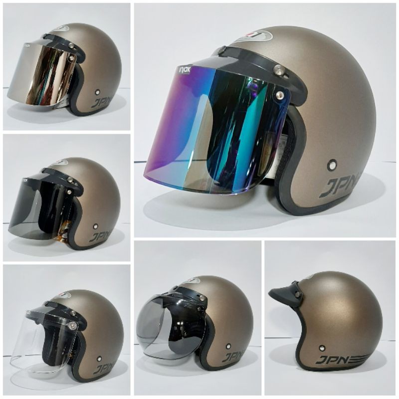 Jual Helm Jpn Bogo Retro Kaca Datar&Cembung Shopee Indonesia
