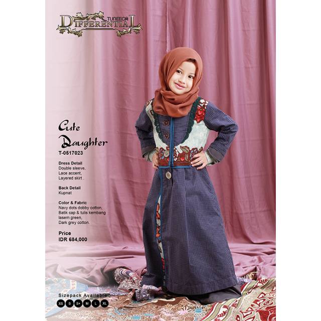 15+ Trend Terbaru Gamis Tuneeca Anak Angela T. Graff