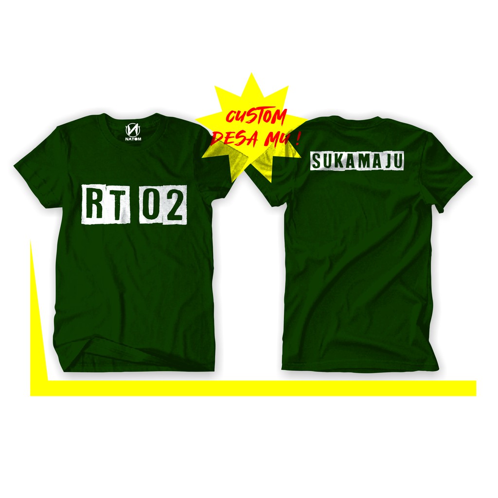 Jual Kaos Custom Nama Desa Kelurahan RT RW Baju Kegiatan Desa Desain Suka  Suka Indonesia|Shopee Indonesia