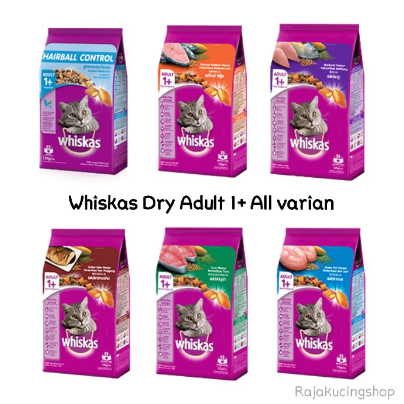 Jual Makanan kucing Whiskas Dry Adult 1+ All varian 480gr Shopee