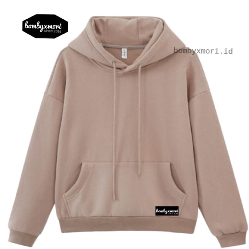 Jual Hoodie Wanita Pria Polos Original Bombyxmori.id Warna Mocca ( Coklat Susu ) | Shopee Indonesia