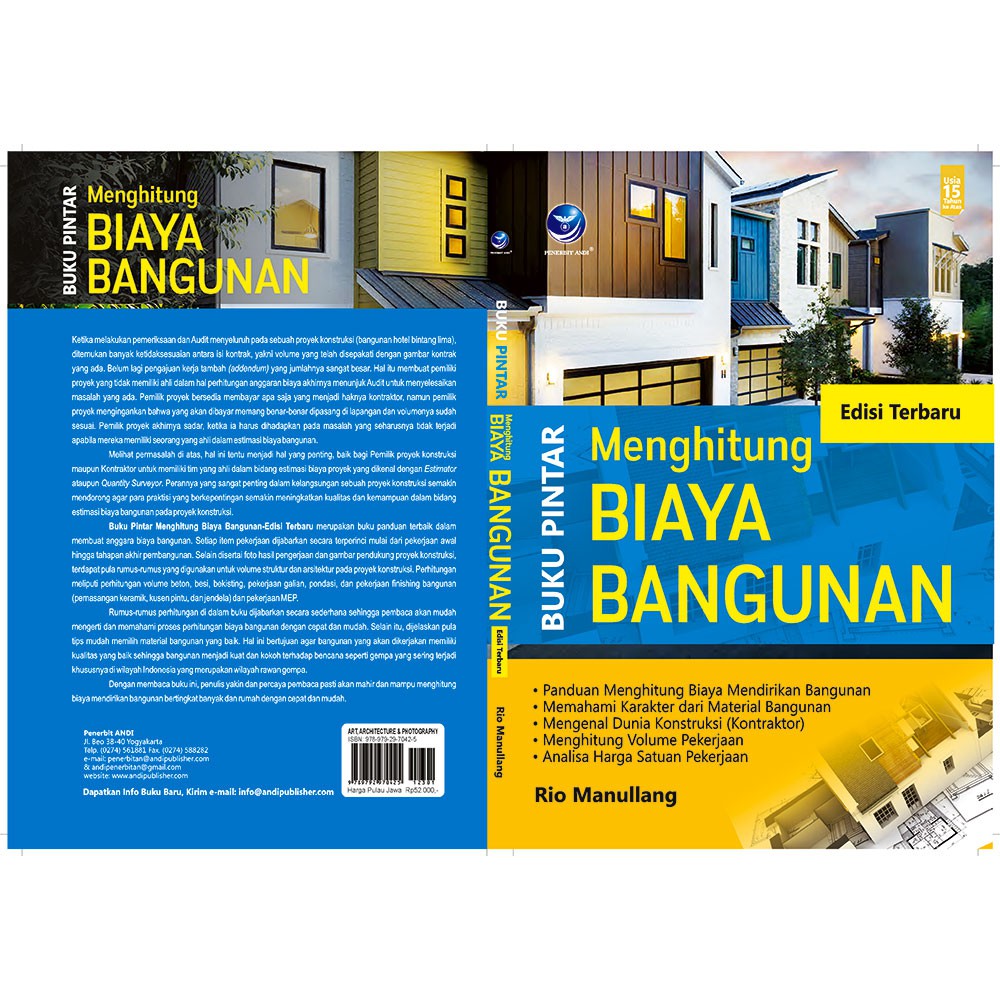 Buku Pintar Menghitung Biaya Bangunan, Edisi Terbaru