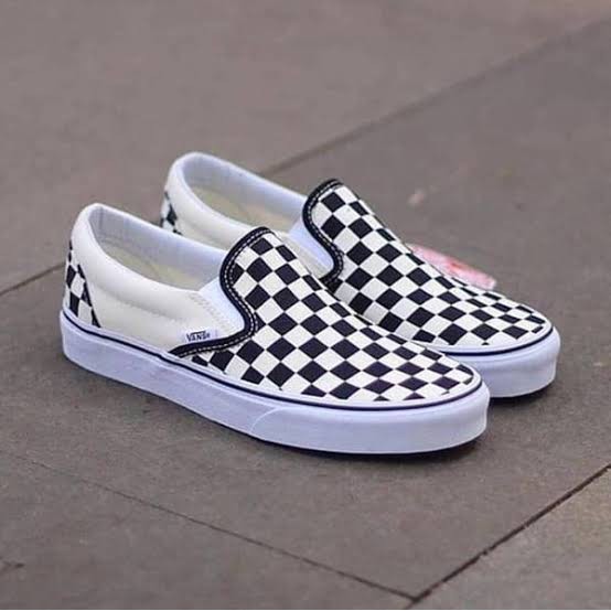 VANS SLIPON CATUR CHECKERBOARD, SLOP VANS CATUR HITAM PUTIH WAFLLE DT