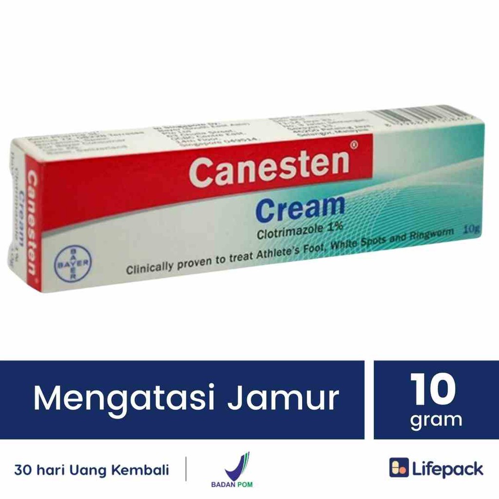 Jual CANESTEN CREAM 10 Gr Krim Jamur, Panu, Kadas, Kurap, Kutu Air