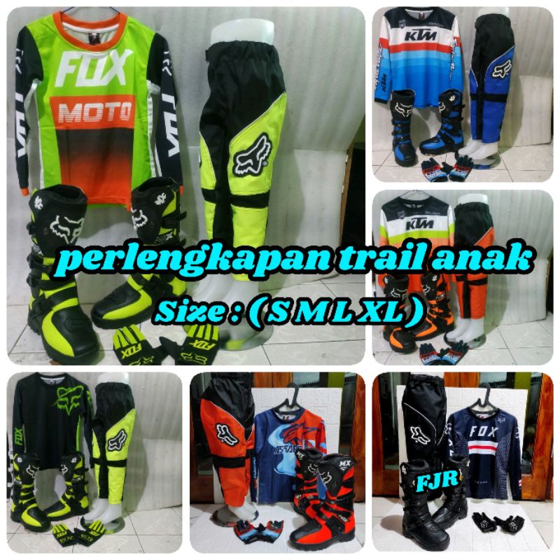 Jual Promo Perlengkapan Trail Anak Perlengkapan Satu Set Motocross Anak Fullset | Shopee Indonesia